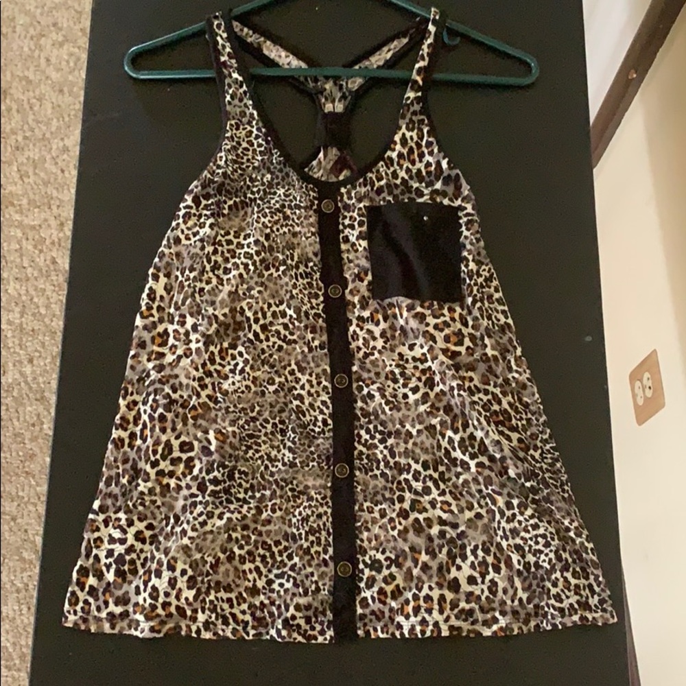 Leopard print Lace Tank Top - Size small